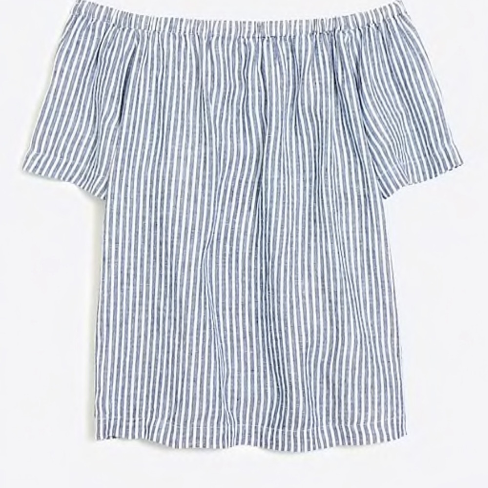 J. Crew Off Shoulder Linen Top